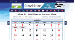 Desktop Screenshot of calendar411.com